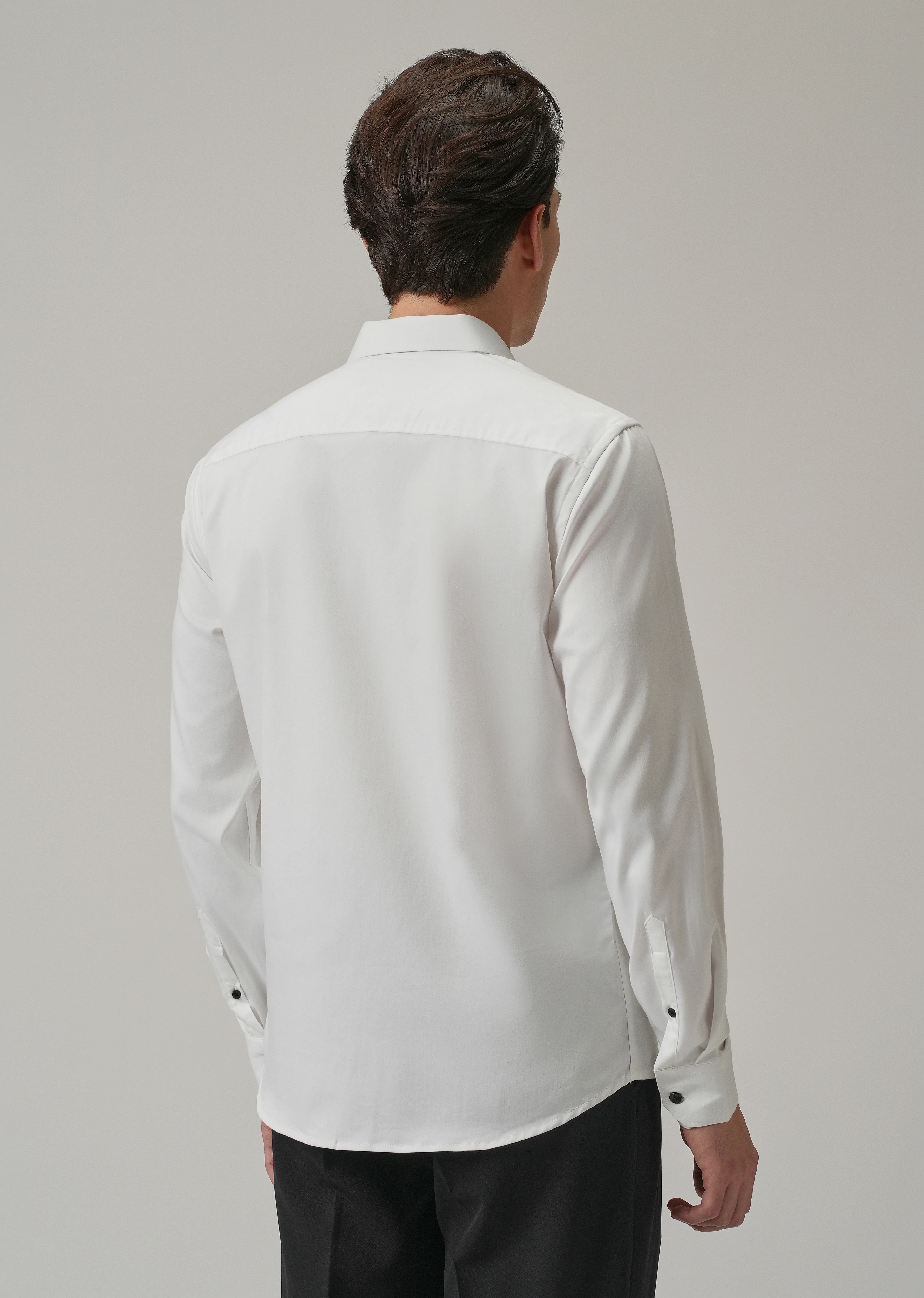 White Micro-Stud Designer Shirt - Image 2
