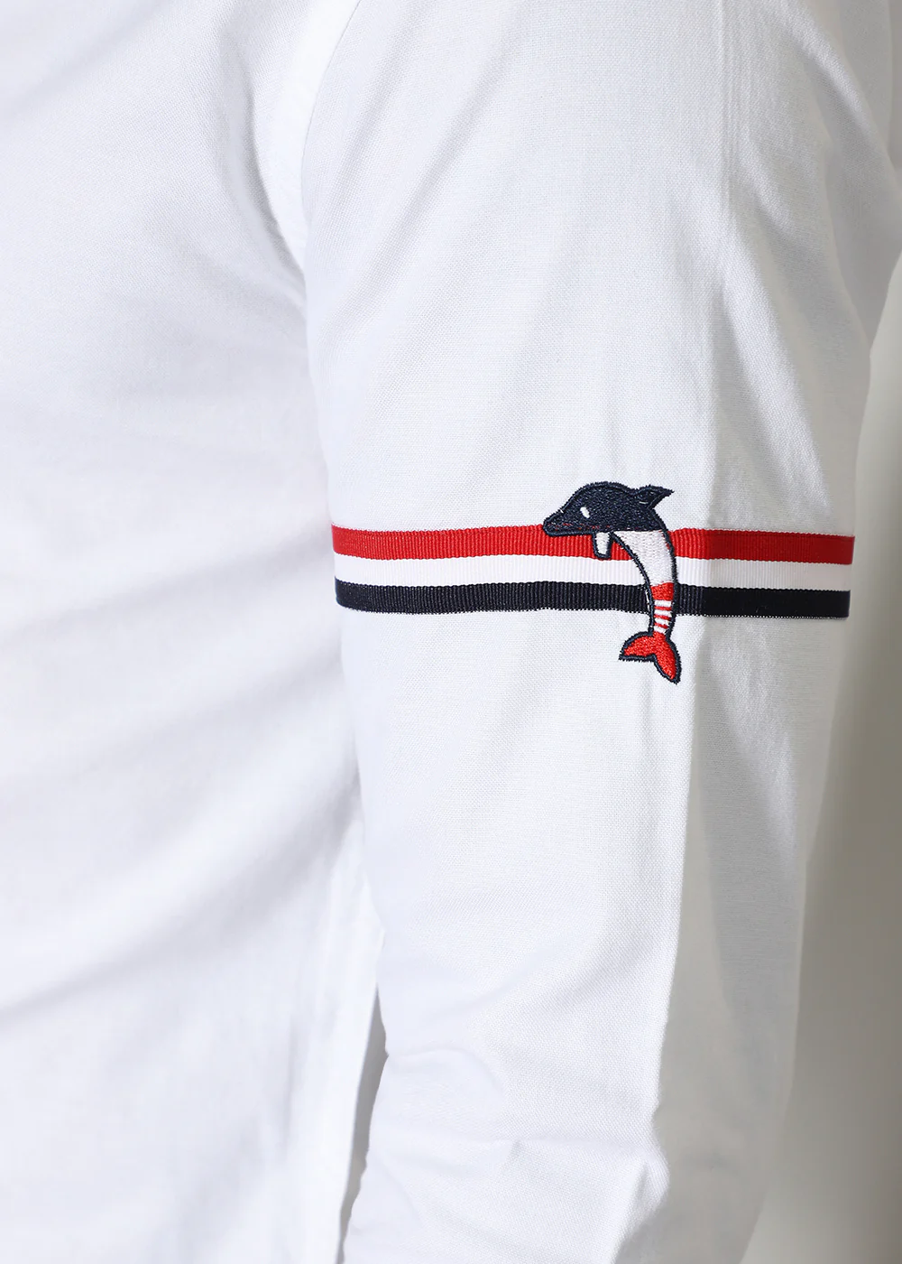 White Plain Dolphin Oxford Shirt - Image 7