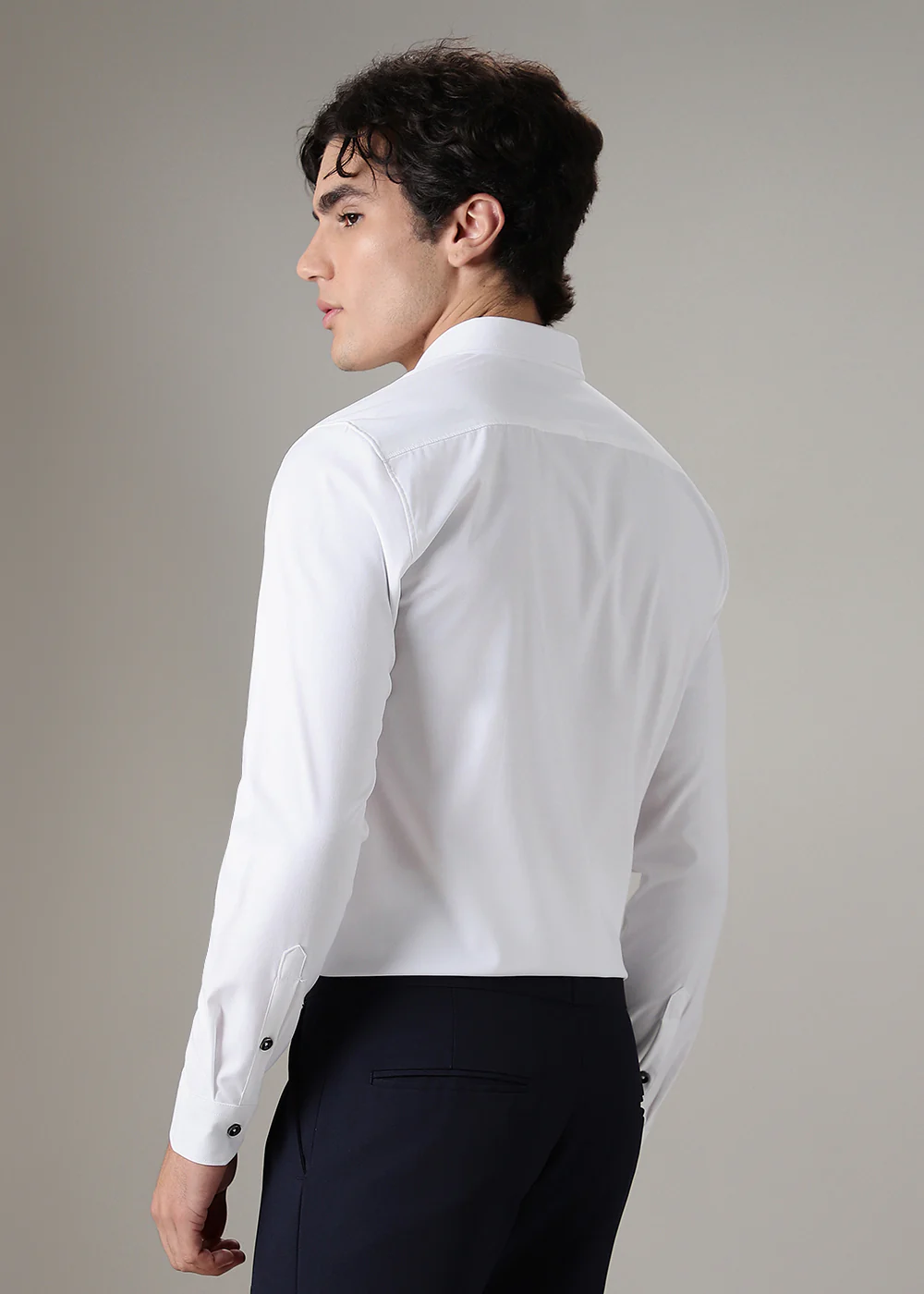 White Plain Wrinkle Free Shirt - Image 4