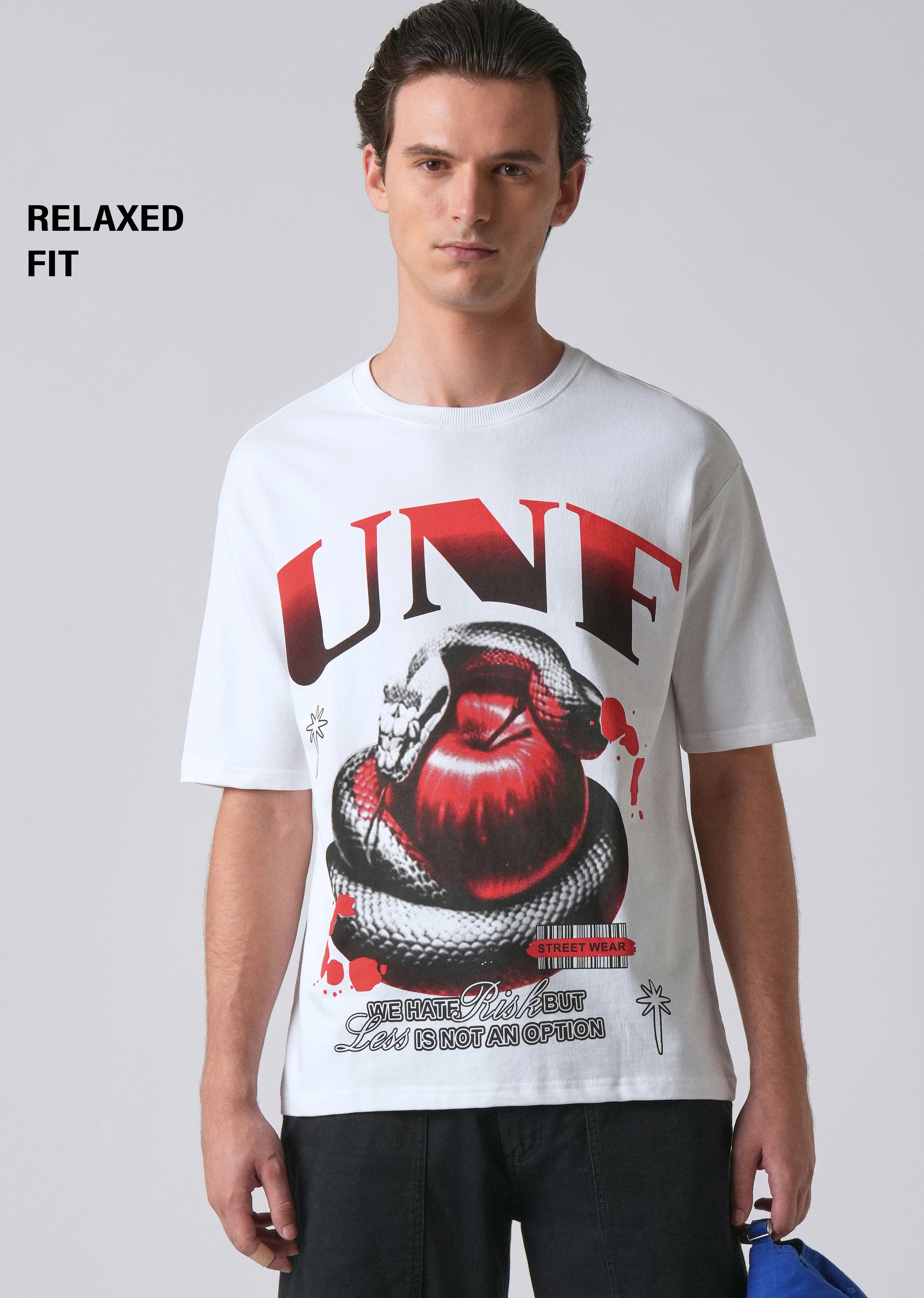 White Print Relaxed Fit T- shirt - Image 7
