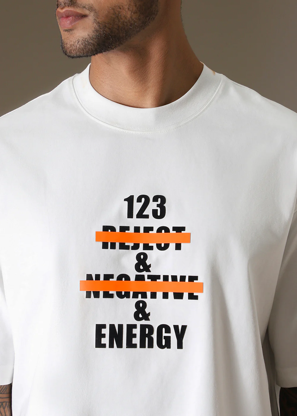 White Printed Oversized T-shirt - Image 2