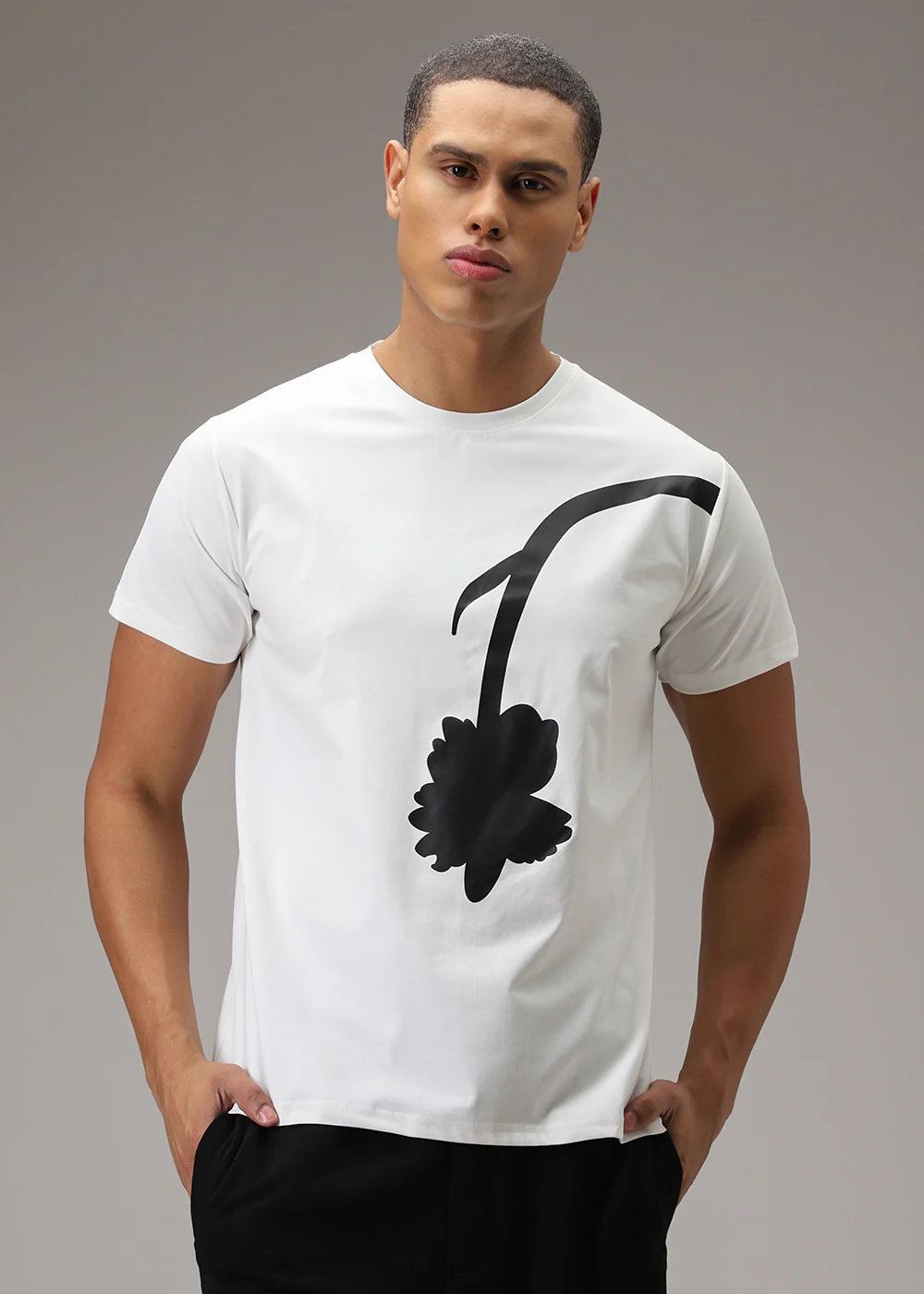 White Printed T-Shirt - Image 2