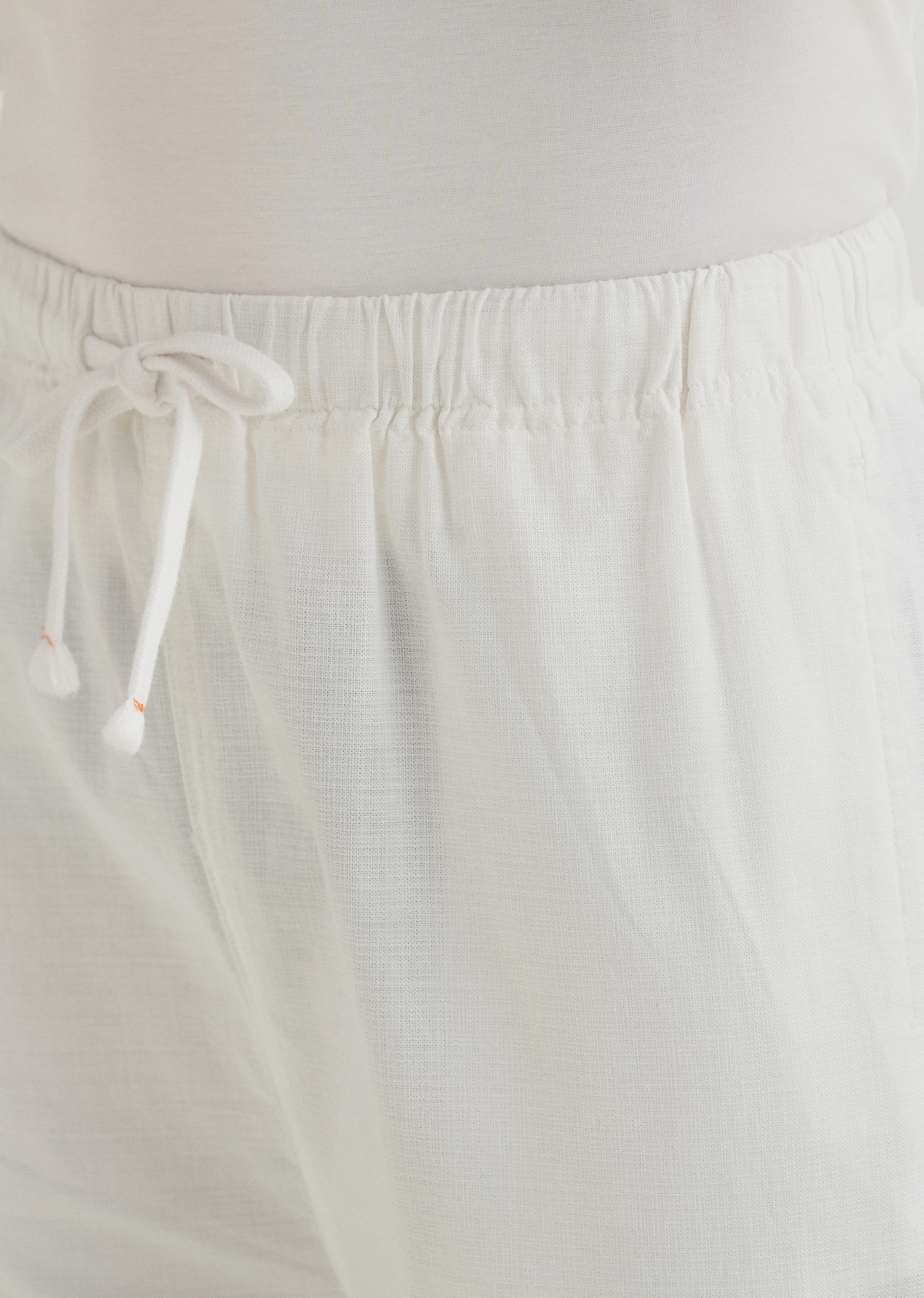 White Relaxed Fit Cotton Trouser - Image 2