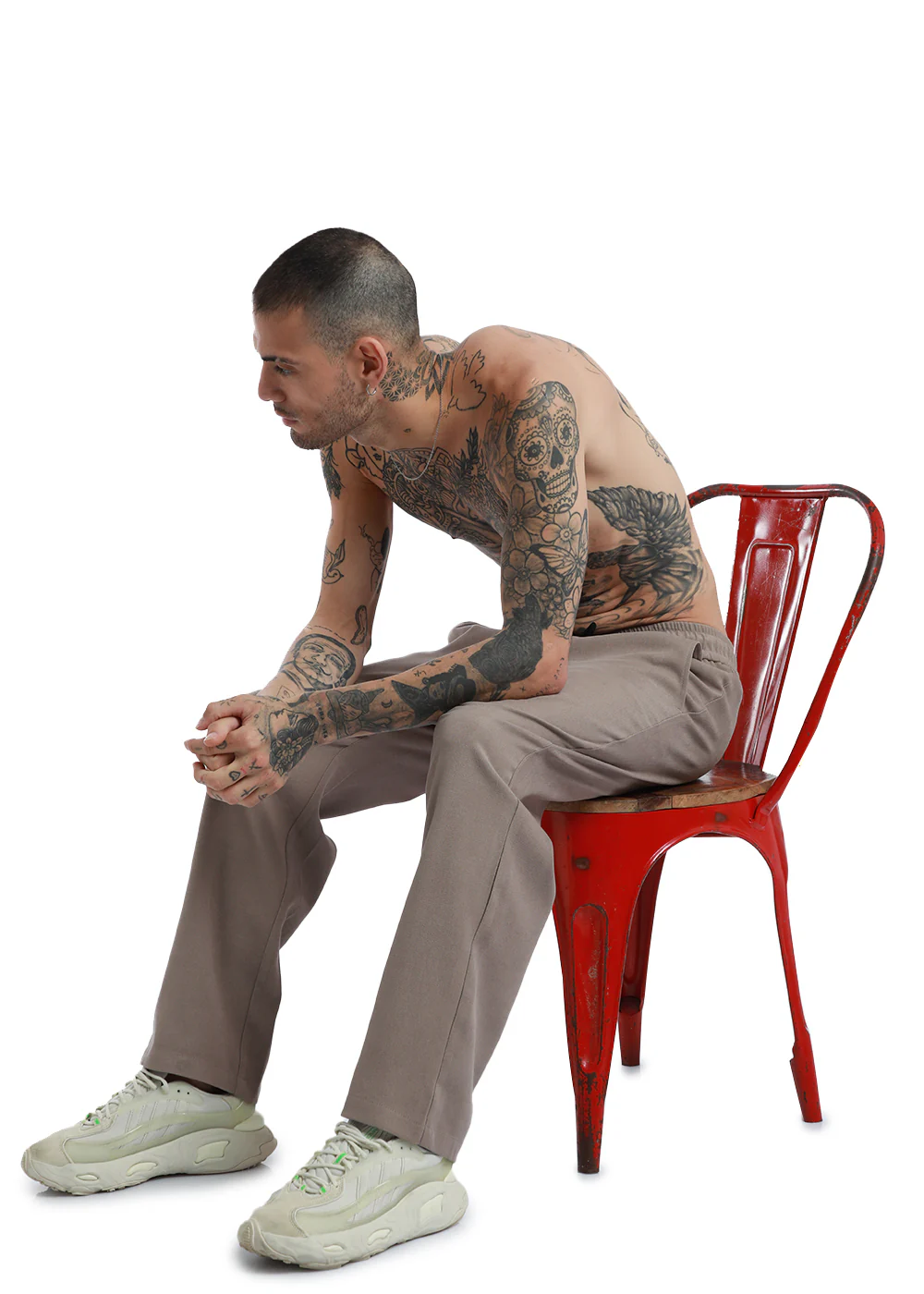 White Sand Thin-Corduroy Trousers - Image 5
