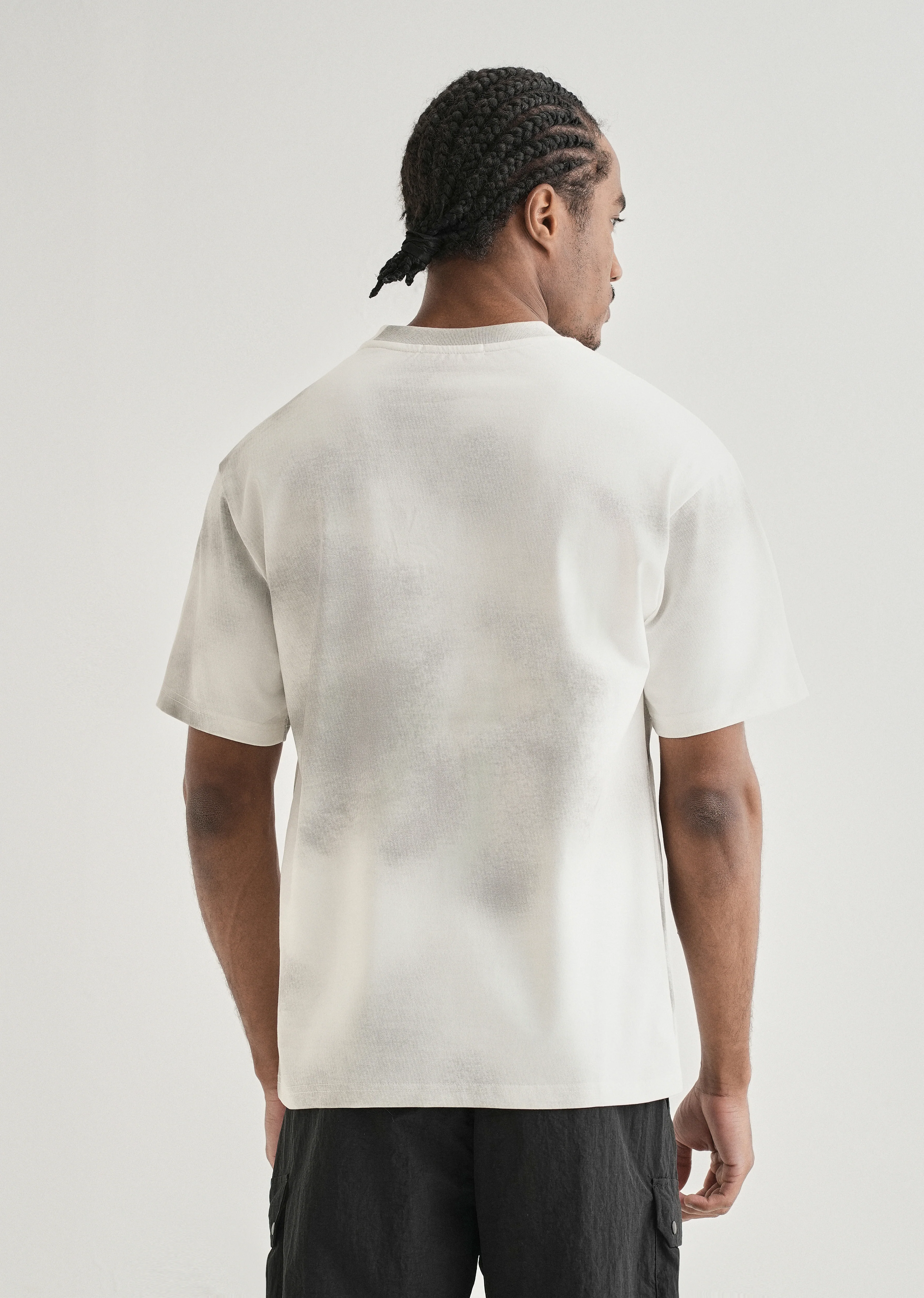 White Smudge Wash Oversized T-shirt - Image 2