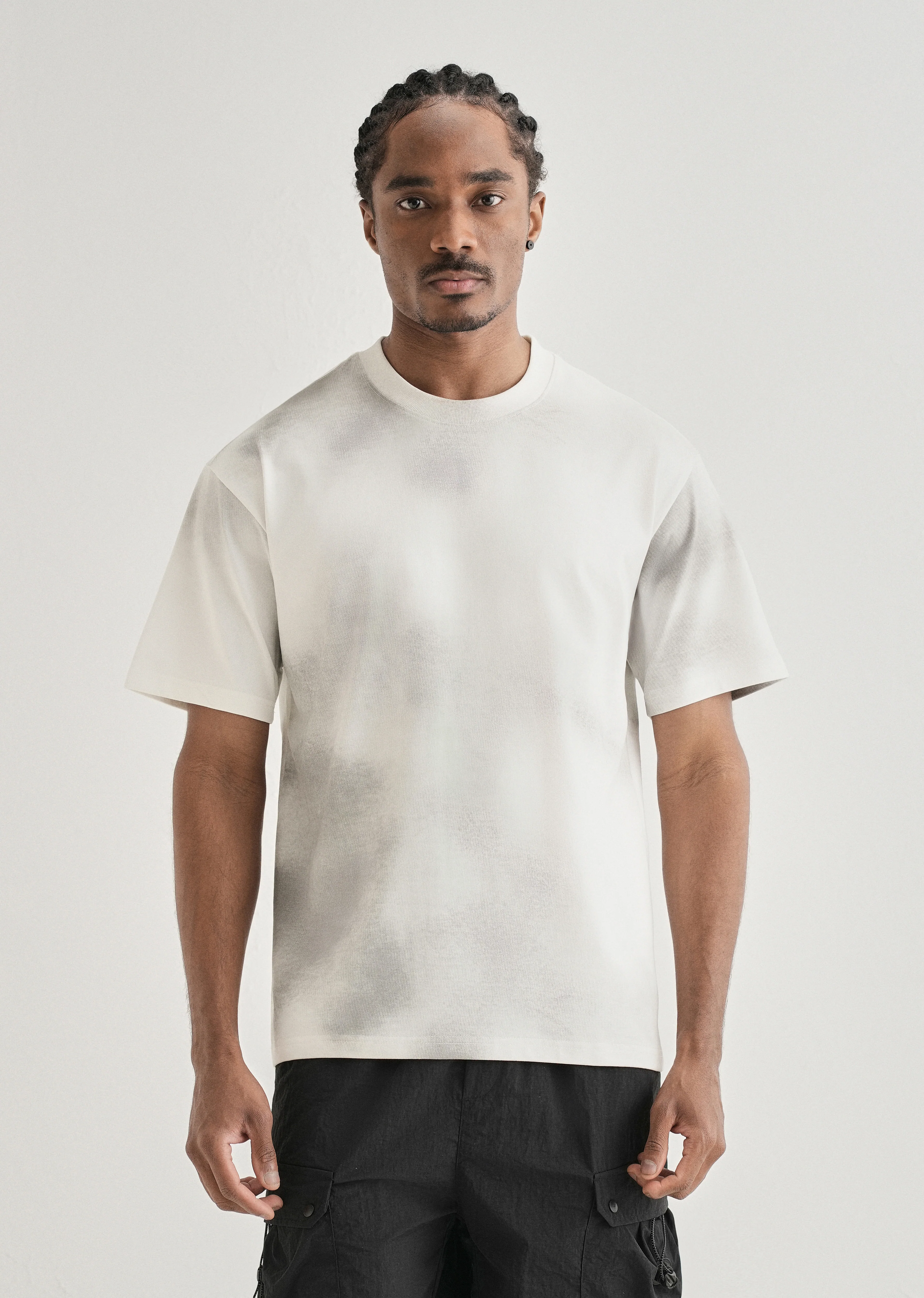 White Smudge Wash Oversized T-shirt - Image 3