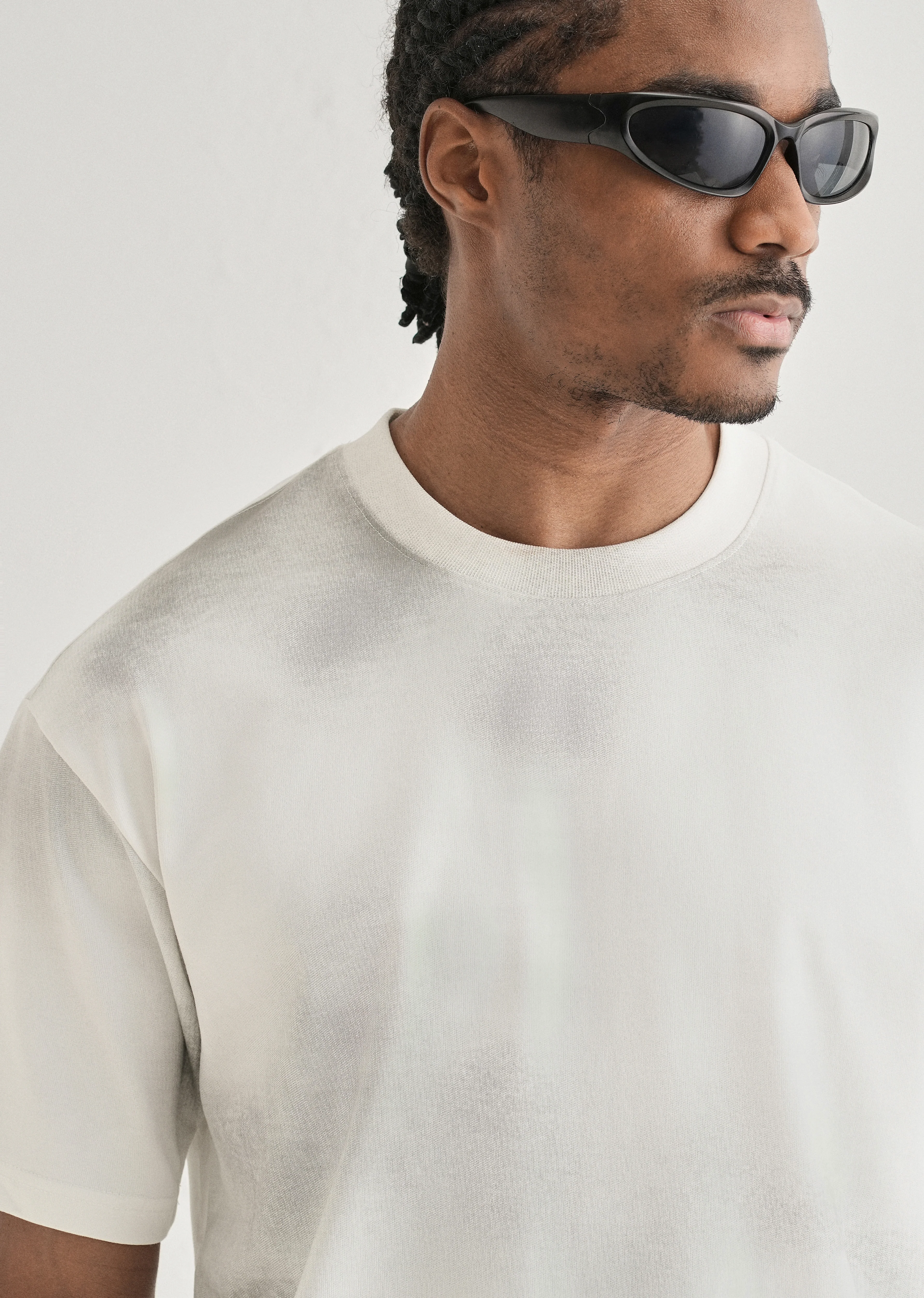 White Smudge Wash Oversized T-shirt - Image 5