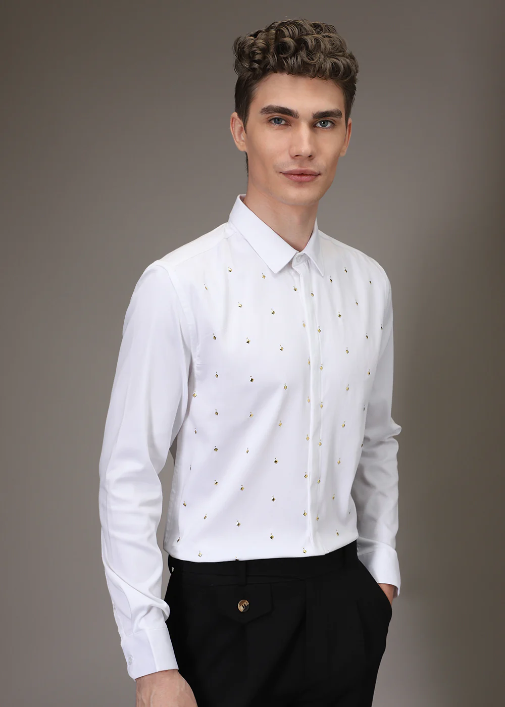 White Sparkler Designer Shirt - Image 6