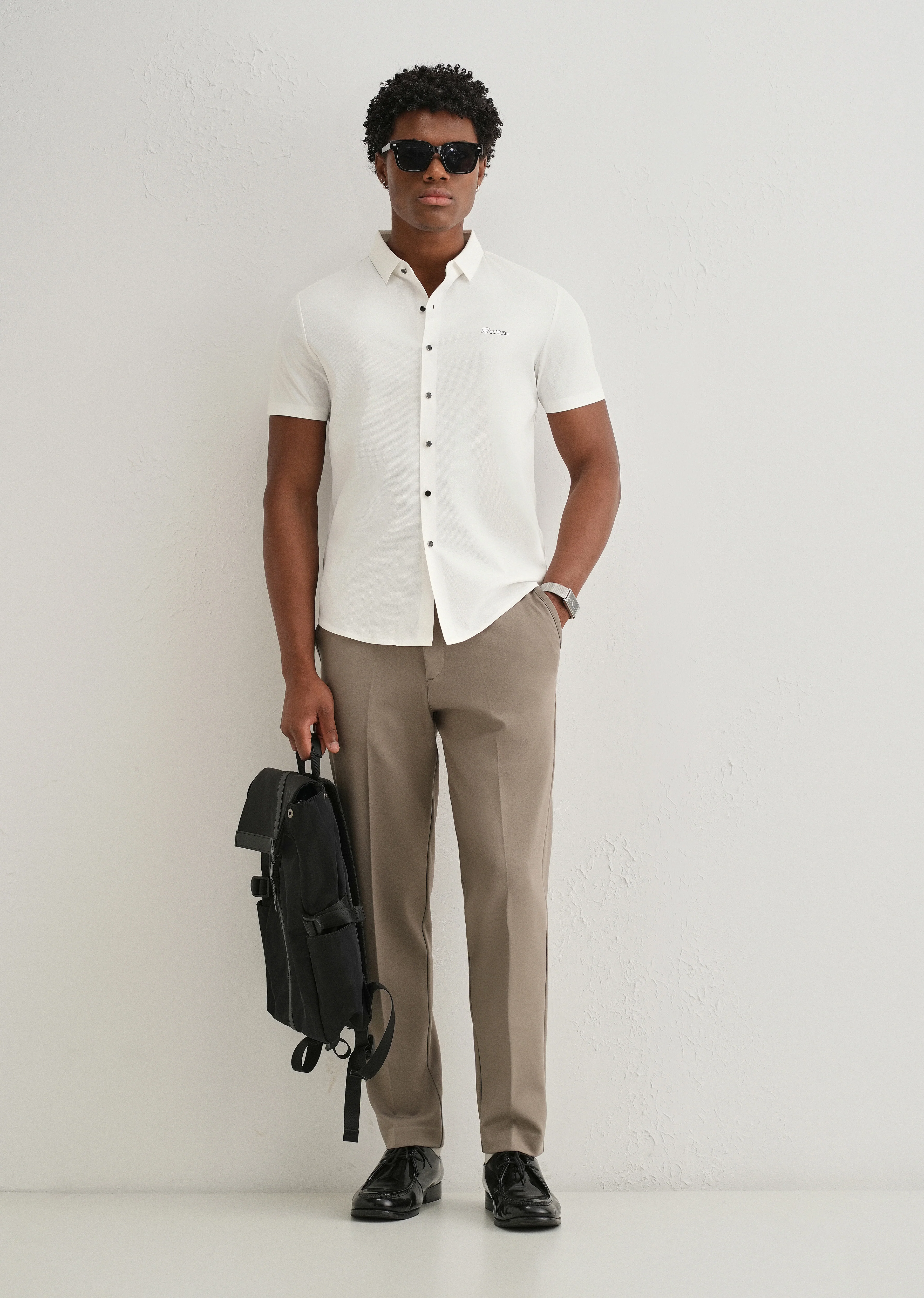 White Stitchless Half Sleeve Shirt - Image 6
