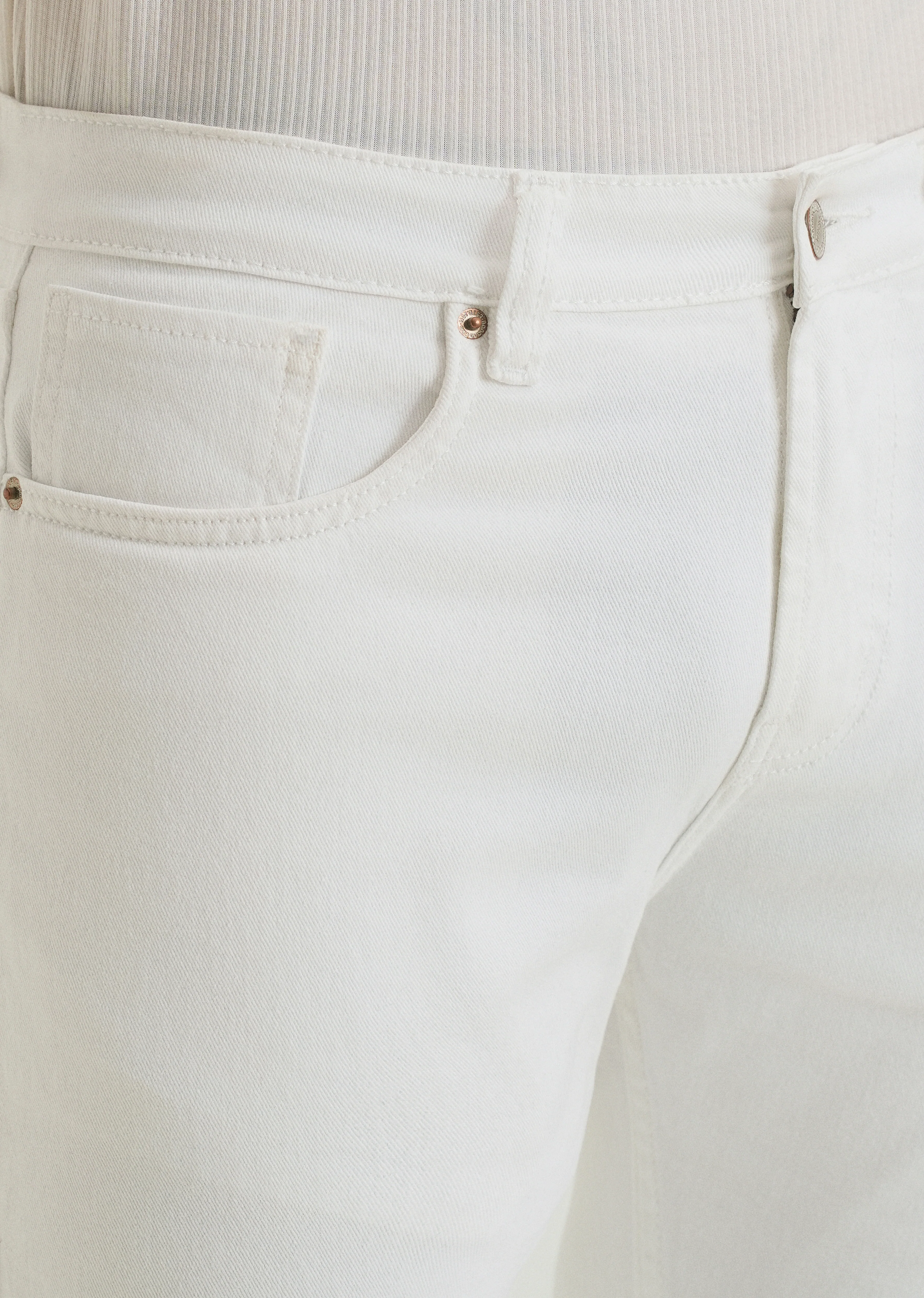 White Straight fit Jeans - Image 5