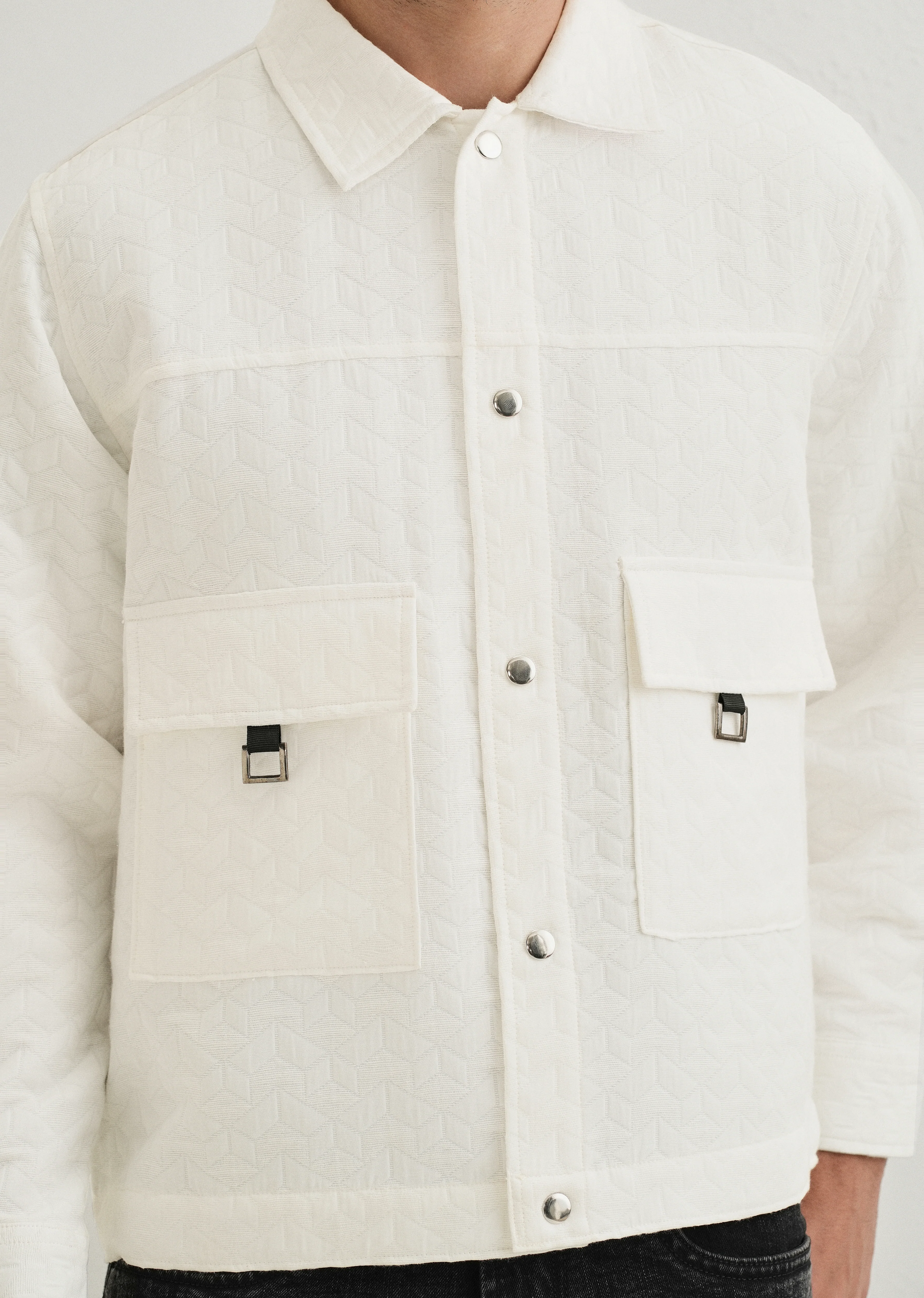 White Utility Shacket - Image 2