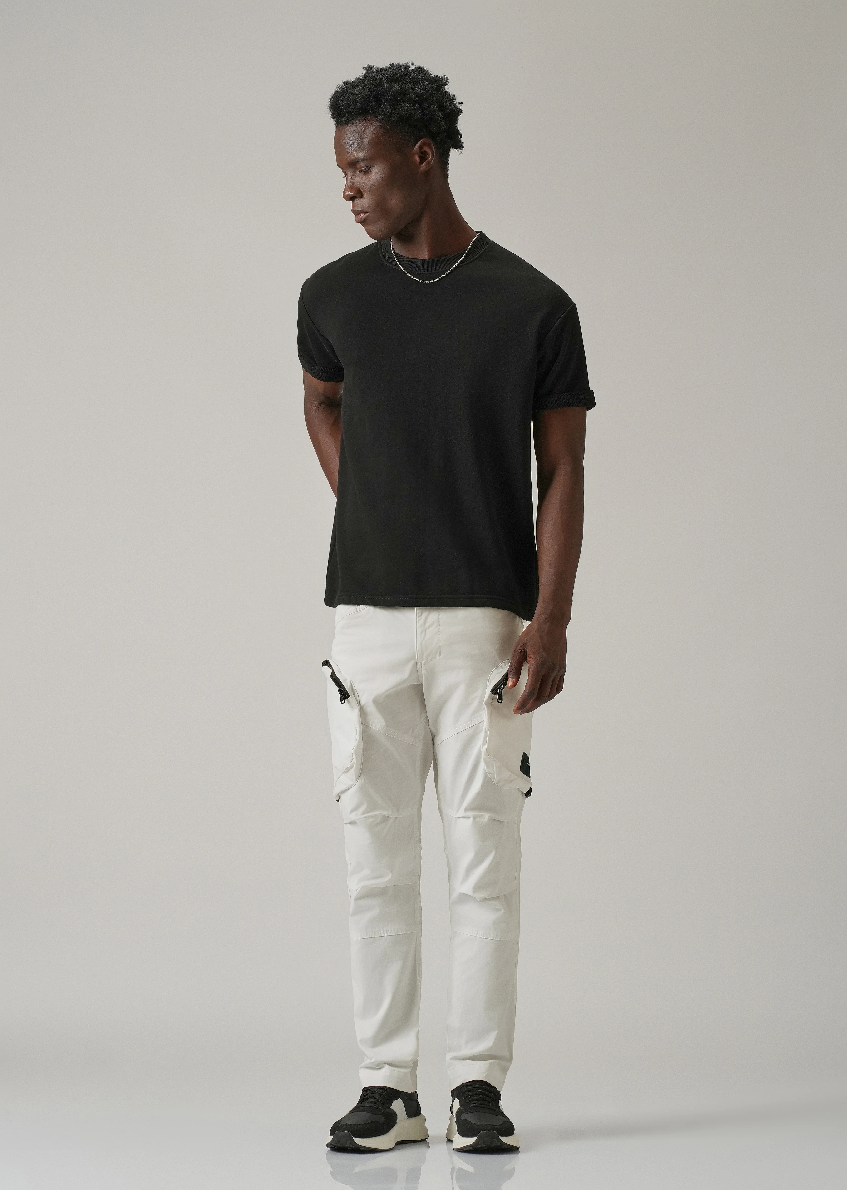 White Zipper Cargo Pant - Image 7
