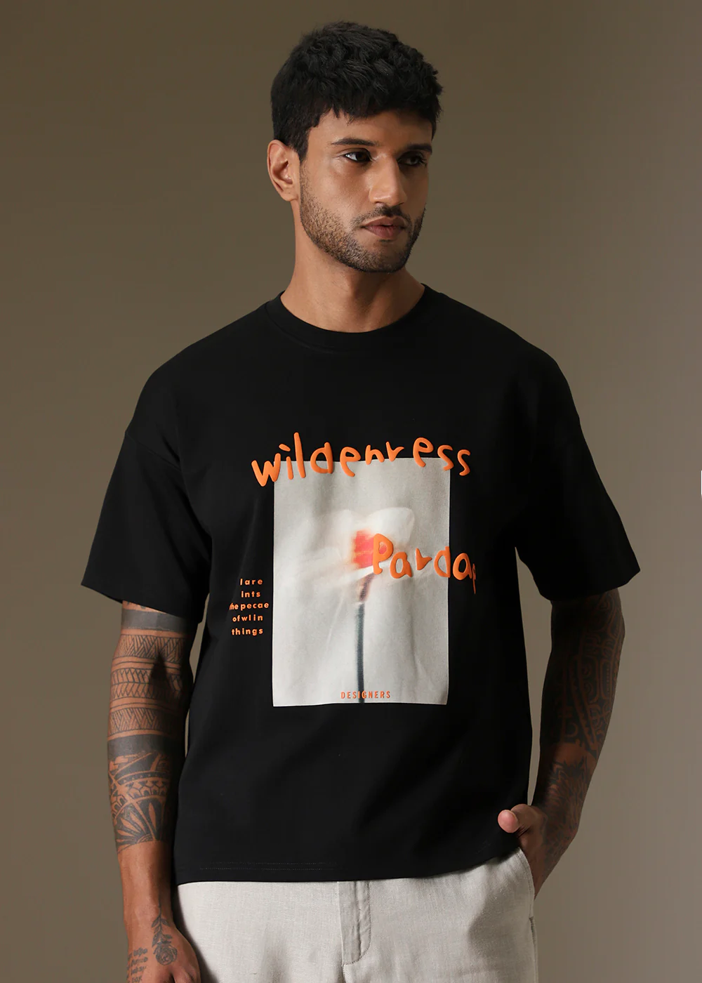 Wild Black Oversized T-shirt - Image 2