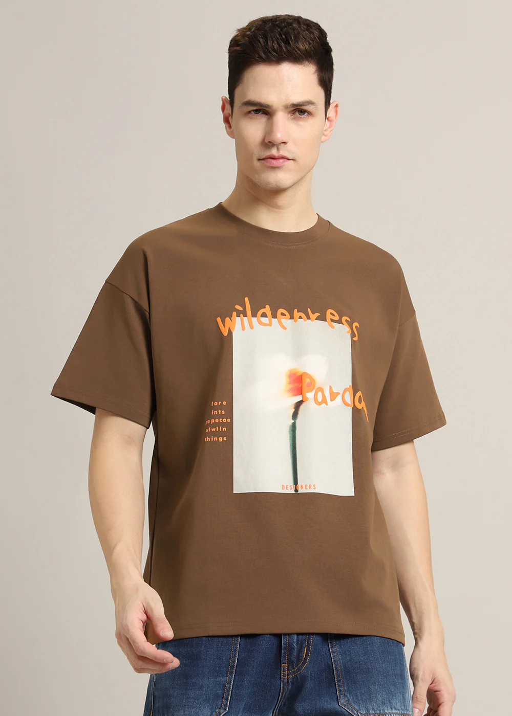 Wild Brown Oversized T-shirt - Image 3