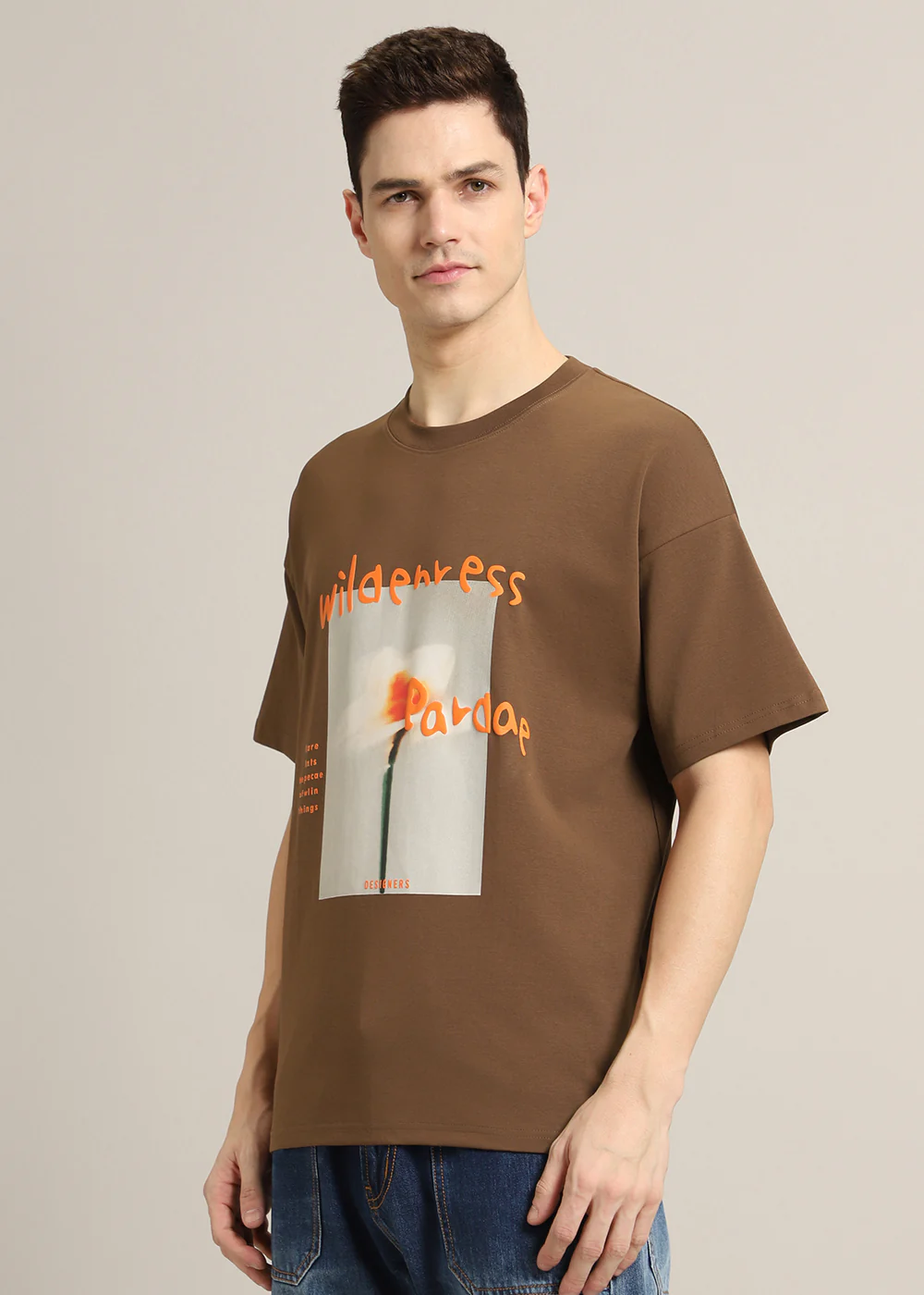 Wild Brown Oversized T-shirt - Image 5