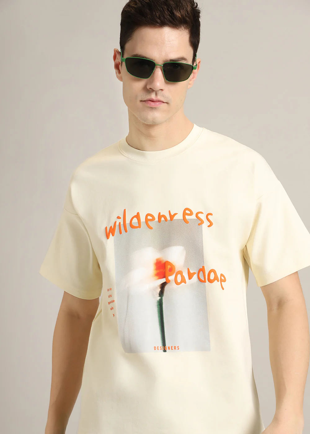 Wild Cream Oversized T-shirt - Image 3
