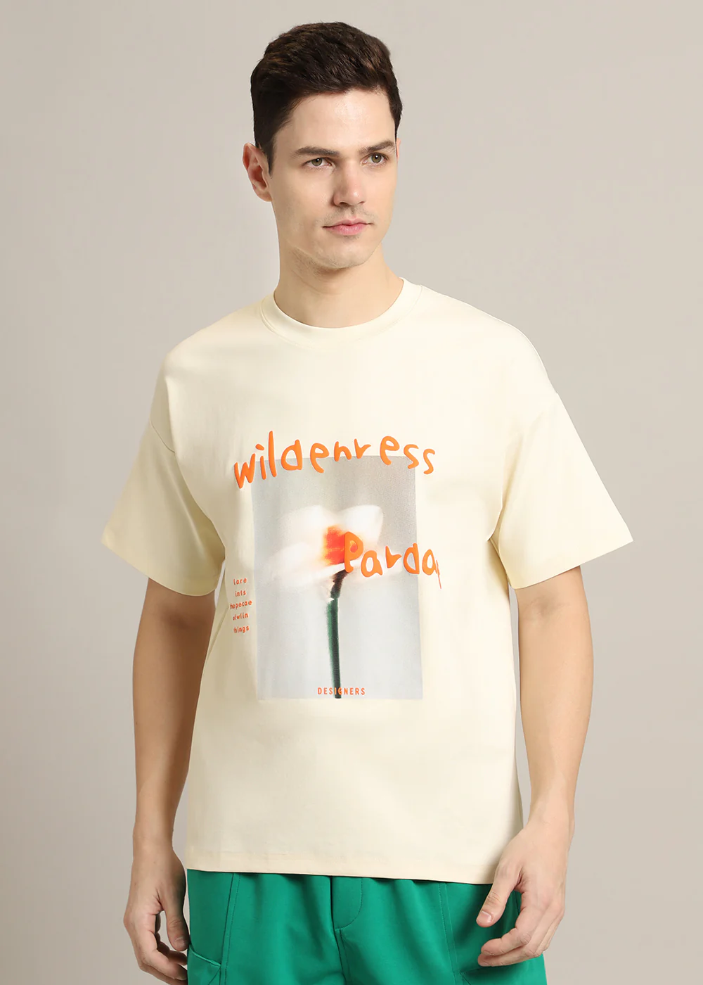 Wild Cream Oversized T-shirt - Image 6