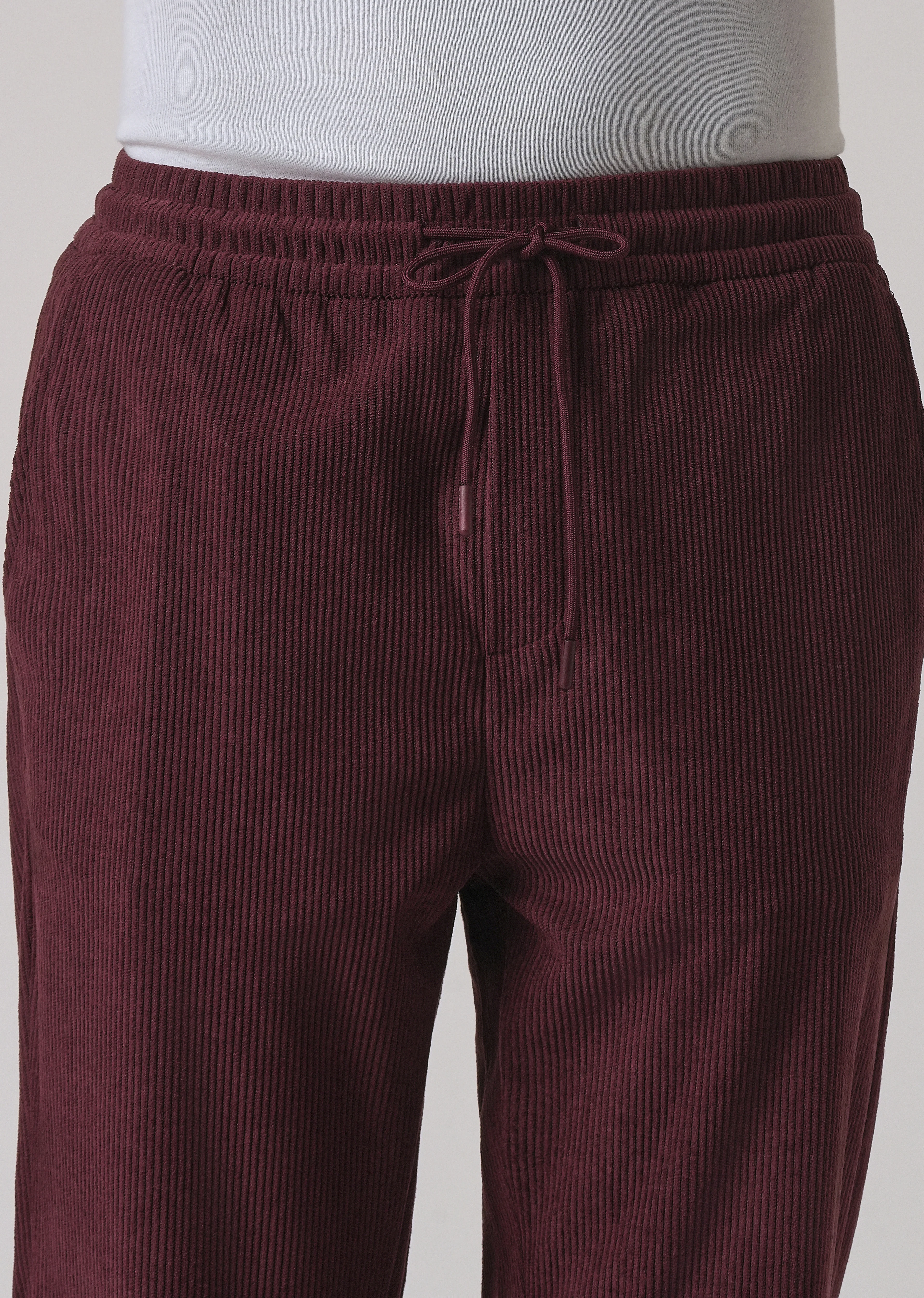 Wine Maroon Corduroy Pants - Image 5