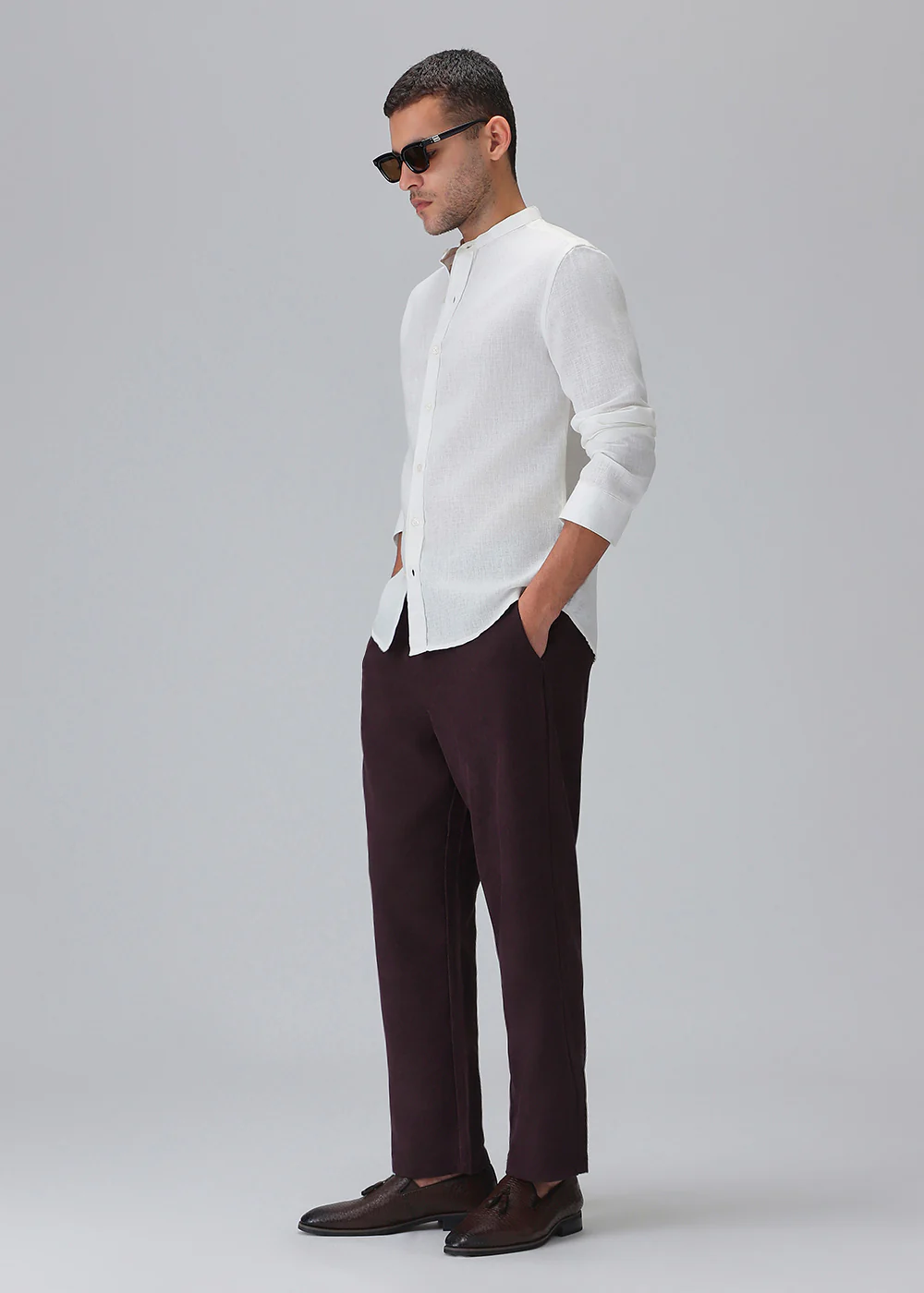 Wine Maroon Thin-Corduroy Trousers - Image 6