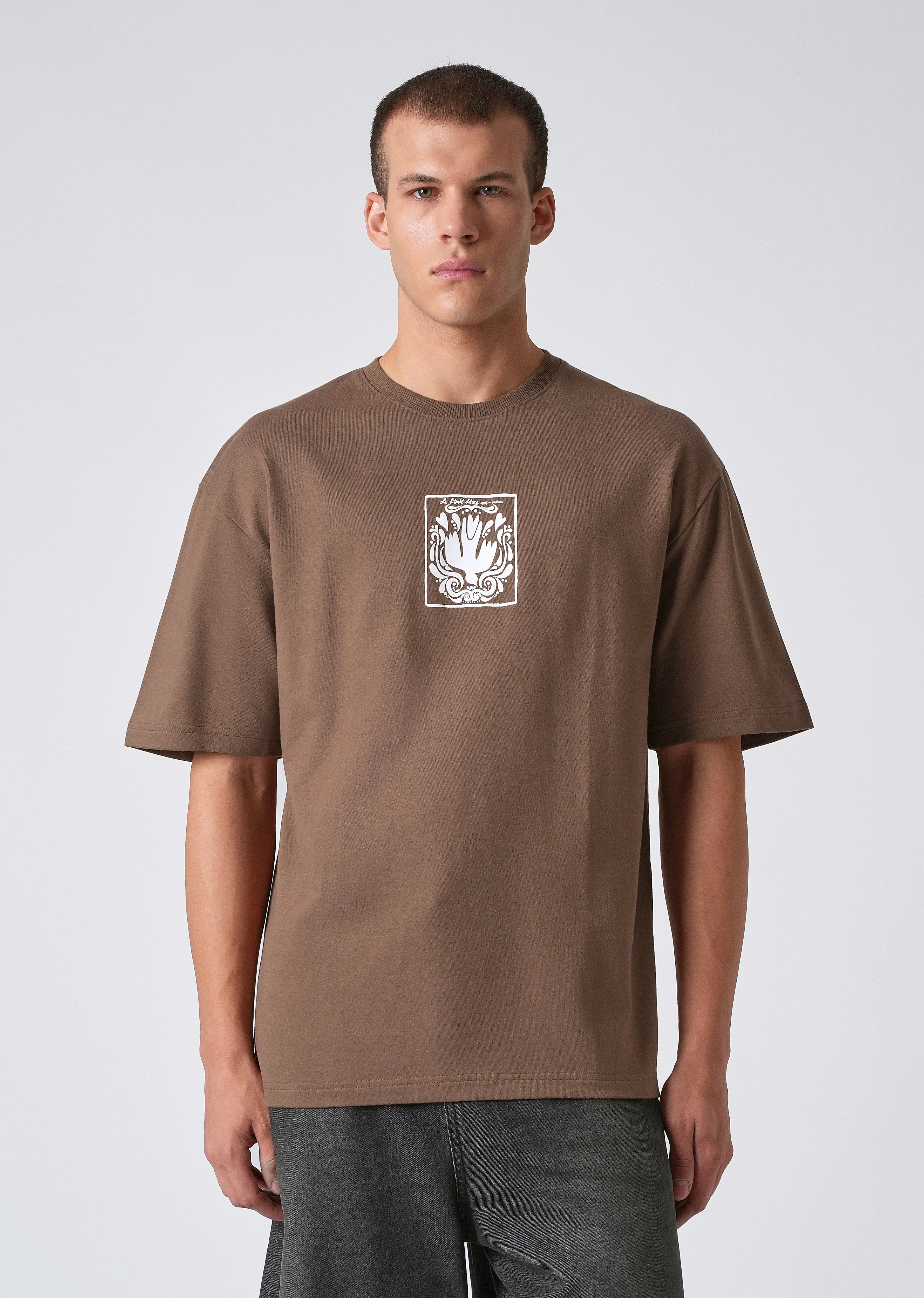 Wood Brown Oversized T-shirt - Image 3