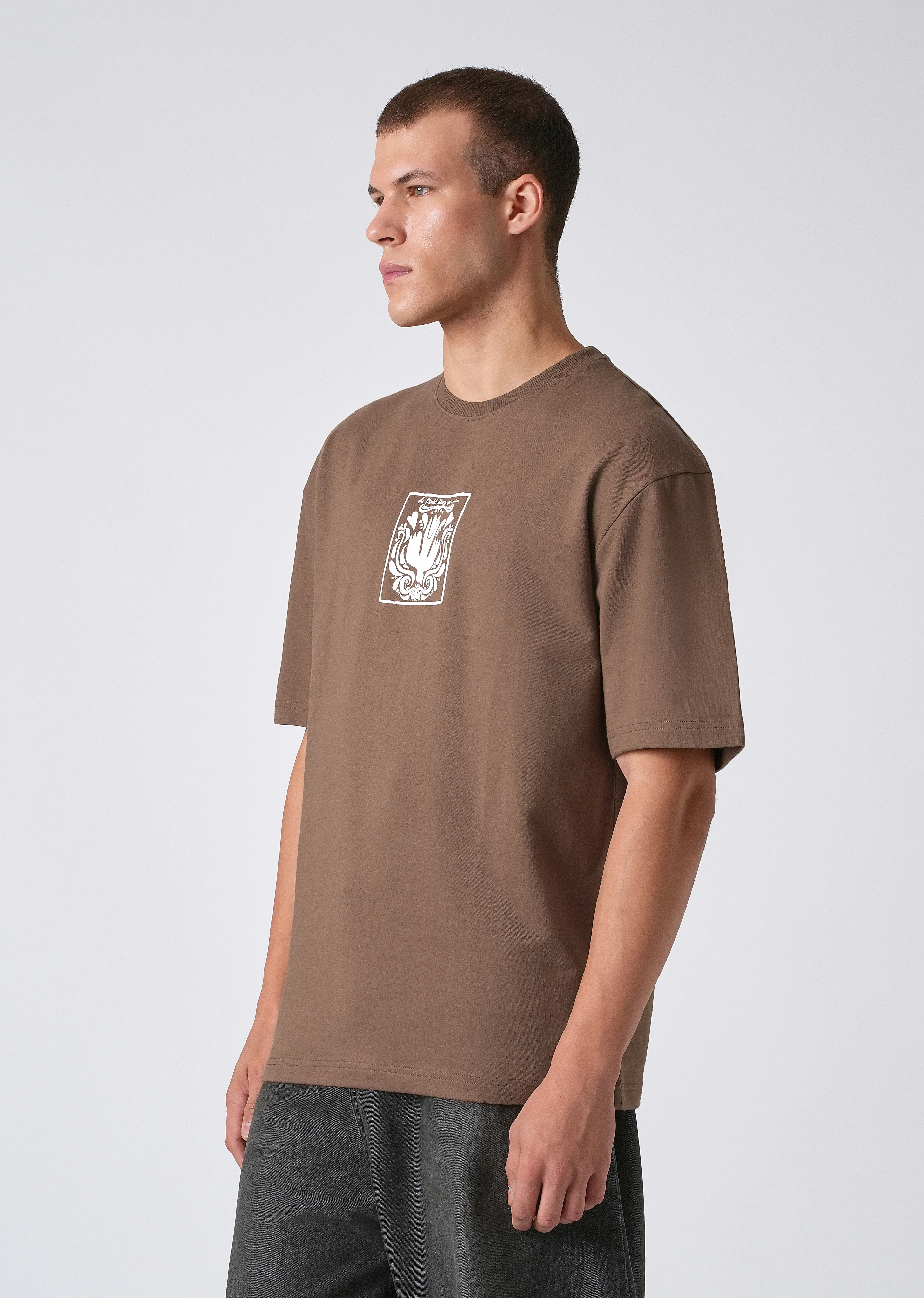 Wood Brown Oversized T-shirt - Image 4