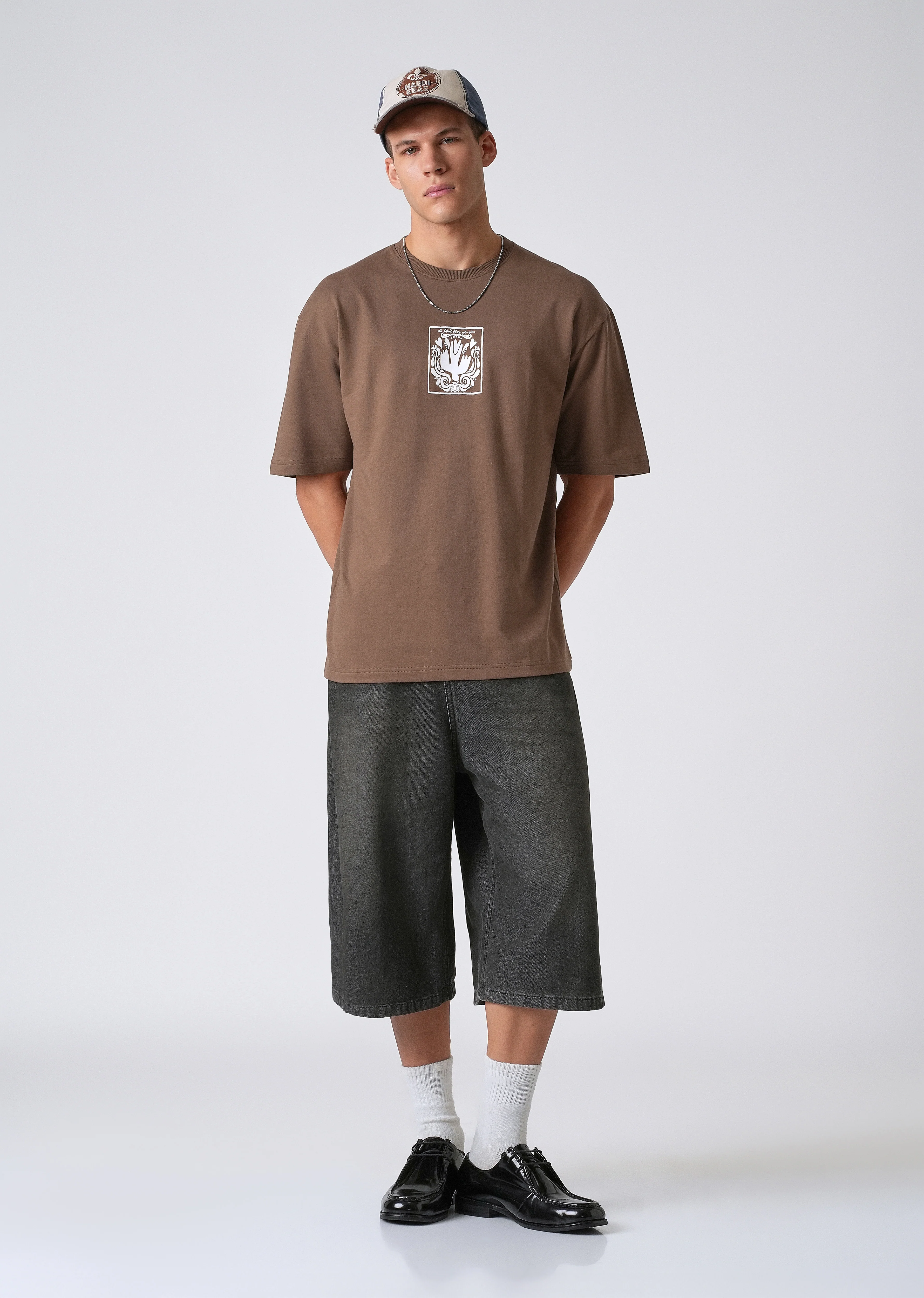 Wood Brown Oversized T-shirt - Image 6