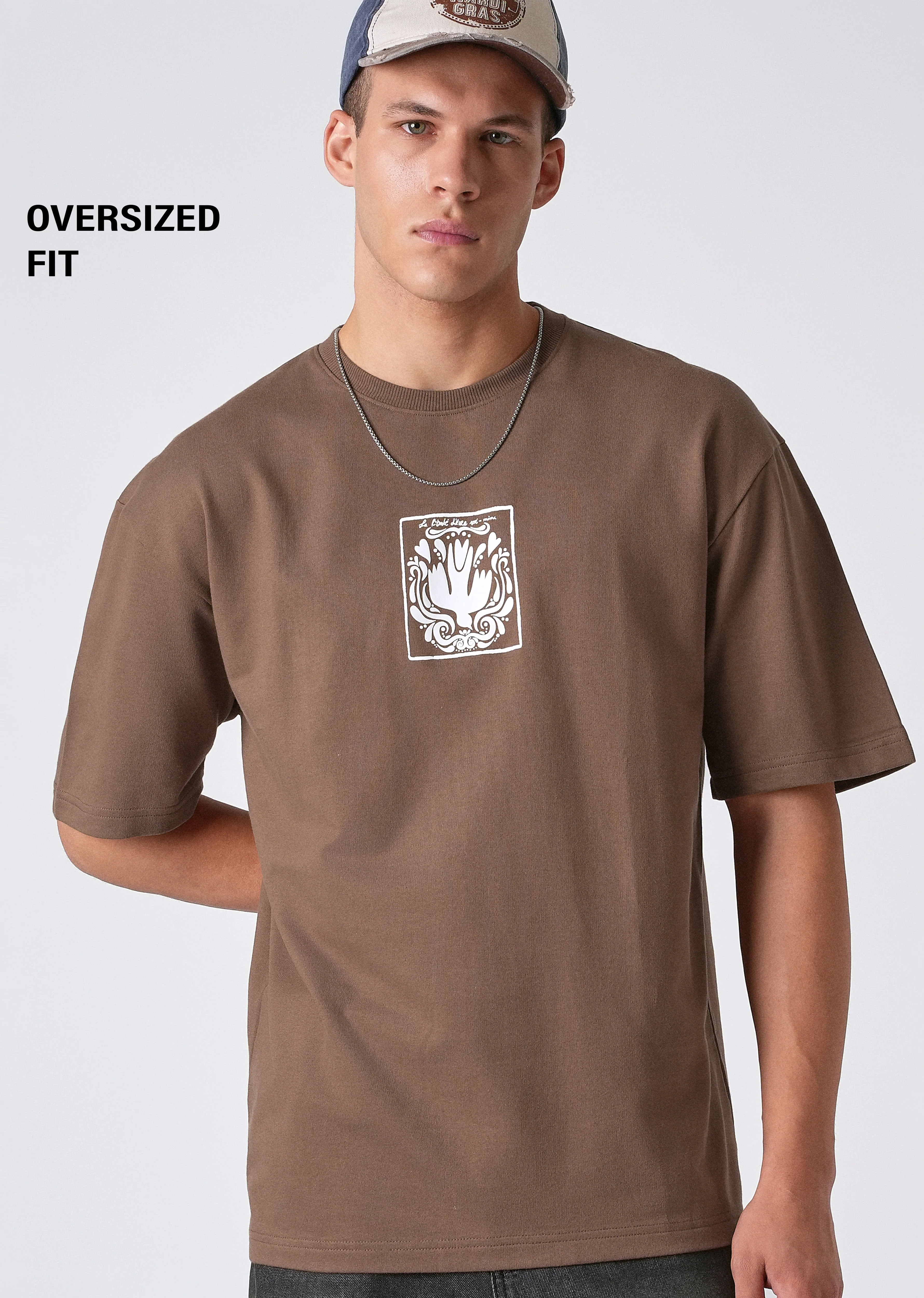 Wood Brown Oversized T-shirt - Image 7