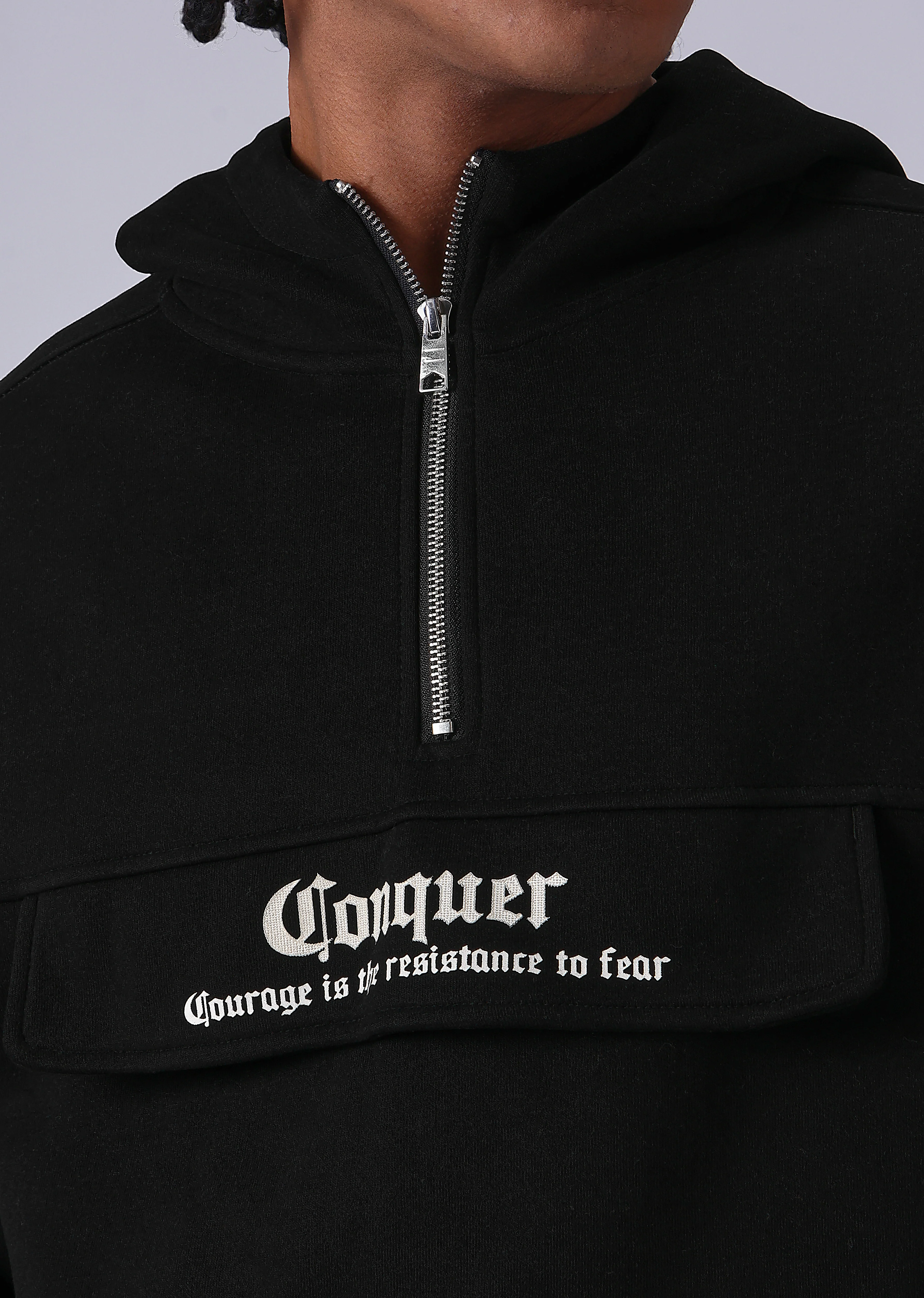 Zipped Style Black Hoodie - Image 5