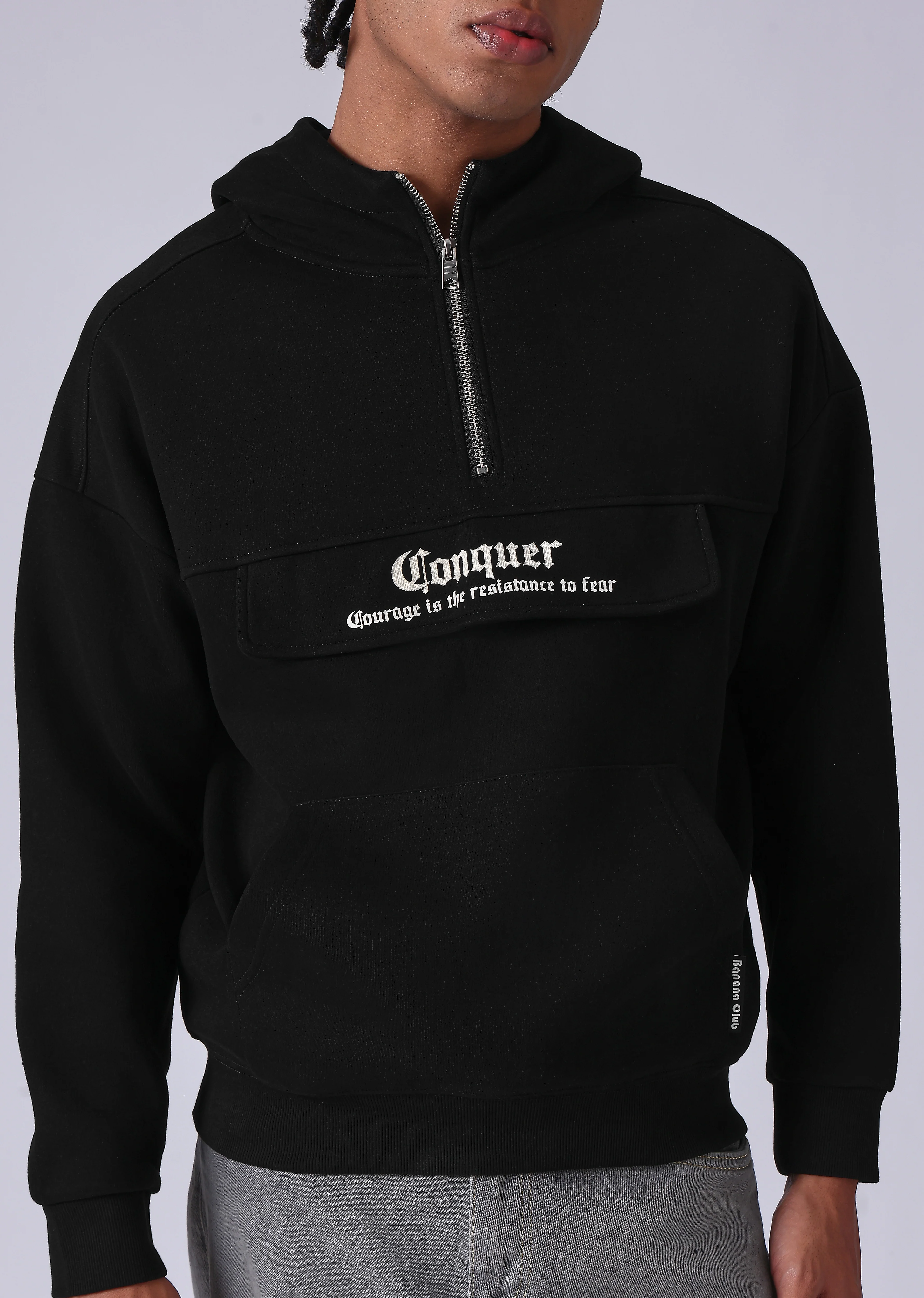 Zipped Style Black Hoodie - Image 7